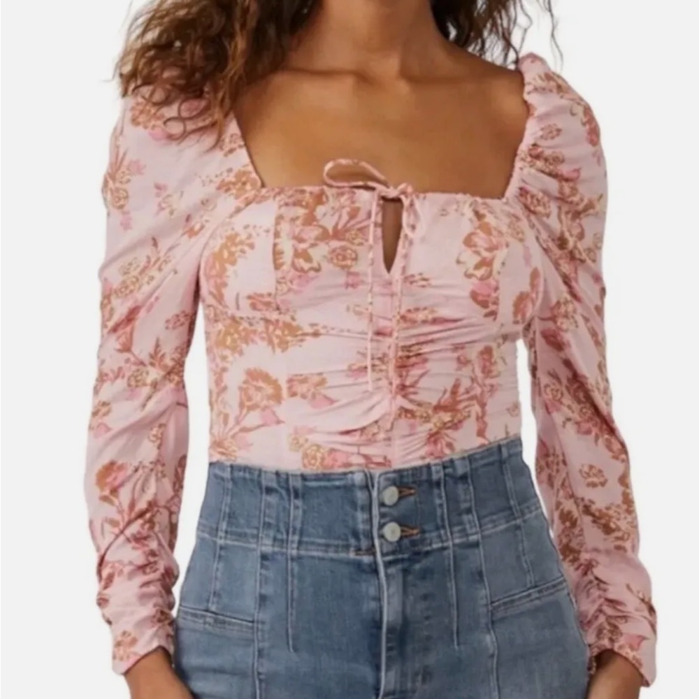 Free people floral print Top